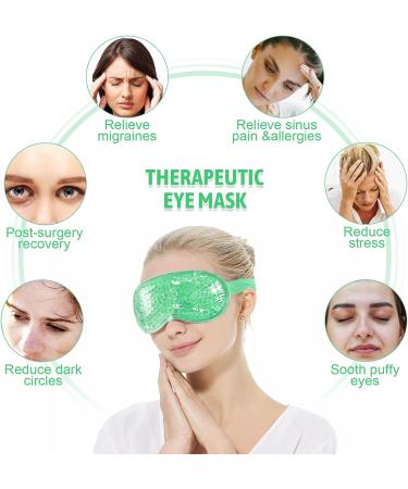 KOLTECH Cooling Gel Eye Mask - Reusable Hot Cold Pack for Stress Relief, Headaches, Migraines, Puffiness - Green - Buy Online on SooperMarket.com