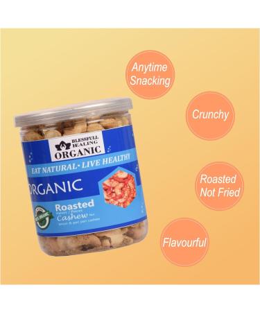 Blessfull Healing Organic Natural Vegan Lemon & Peri Peri Roasted Halves/Pieces Cashew Nuts Crunchy Kaju 250 Gram - Buy Online on SooperMarket.com