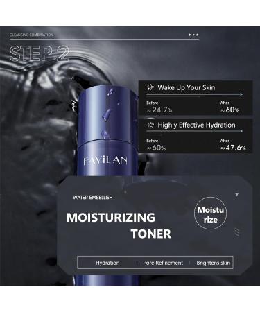 Skin Care Gift Set For Men - Cleanser Toner Moisturizing Lotion Face Care Set - Hydrates Moisturizes Oil Controls Deep Cleanses And Refines Pores Men's Gift Set For Valentine Birthday Christmas - Buy Online on SooperMarket.com
