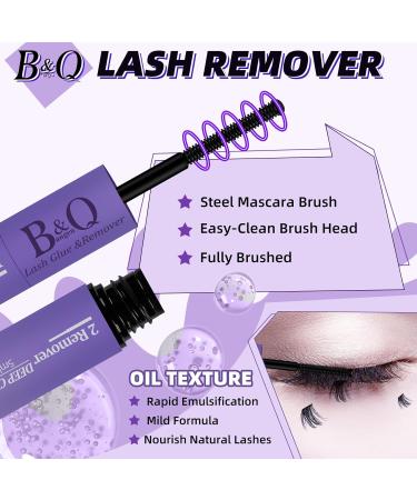 B&Qaugen Lash Cluster Glue & Remover - Strong Hold DIY Lash Extension Adhesive & Clear Oil Remover - 10ML Cluster Lash Bond (Black - Buy Online on SooperMarket.com