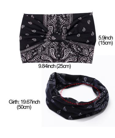 CAKURE Boho Wide Headbands Set-1 - Pack of 3 | African Turban Head Wraps for Women & Girls - Buy Online on SooperMarket.com