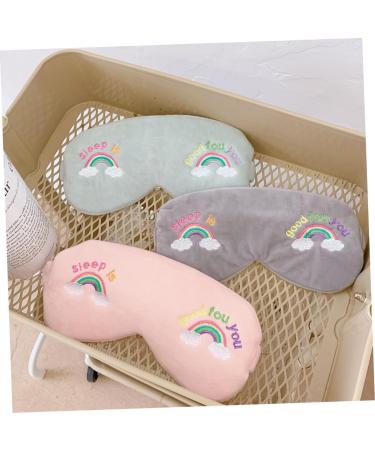 Rainbow Eye Mask Scrunchies Set - 4pcs Hair Ties with Bows and Teeth, Wired Head Wraps for Girls - Buy Online on SooperMarket.com