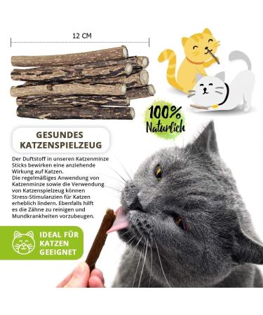 Thompson & Wood 8x Catnip Sticks - 100% Natural Cat Toy for Dental Care & Fresh Breath - Buy Online on SooperMarket.com
