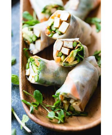CAF Young Lady Premium Spring Roll Wrapper 12oz - 22cm Round Rice Paper - Buy Online on SooperMarket.com