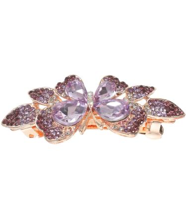 OSALADI Rhinestone Hair Clip Gem Hair Barrettes Bridal Hair Barrettes French Barrette Hair Clips Spring Clip Barrettes Wedding Hair Clip Hair Barrettes for Women Wild Jewelry Miss Metal