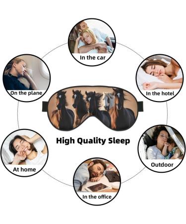 SSIMOO Running Horses Soft Sleep Eye Mask - Breathable Travel Eye Patch for Relaxation - Perfect for Women - Buy Online on SooperMarket.com