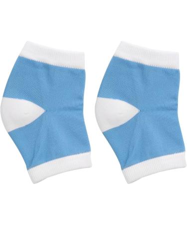 Buy Angrek Washable Gel Spa Heel Socks - 2 Piece Moisturizing Pedicure Care for Dry Cracked Feet - Open Toe Protection (Blue) - Buy Online on SooperMarket.com