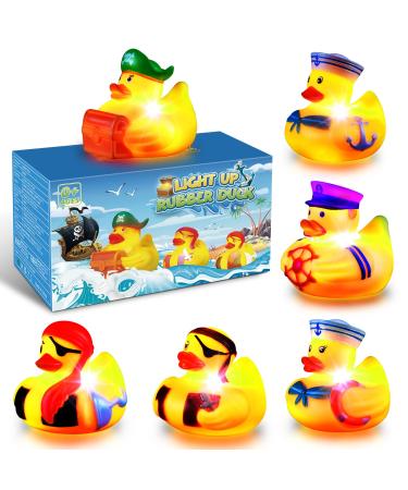 Tesoyzii Bath Toys for 1 2 3 4 Year Olds Light Up Rubber Duck 1-5 Year Old Boy Girl Gifts Light Up Bath Toys 1st Birthday Gifts for Boys Kids Toys Age 1-5 Bath Time Water Toys Sensory Toys for Autism Colorful