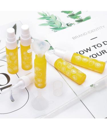 PXYELEC 10ml Refillable Yellow Glass Spray Bottles - 10 Pack with Funnels & Droppers for Perfume Essential Oils and Lotions - Buy Online on SooperMarket.com
