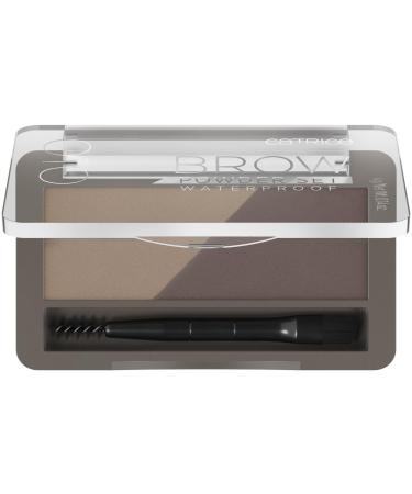 Catrice Brow Powder Set Waterproof eyebrows No. 010 Ash Blond multicolored 2 brown tones long-lasting immediate result matt vegan waterproof microplastics particles free (4G)