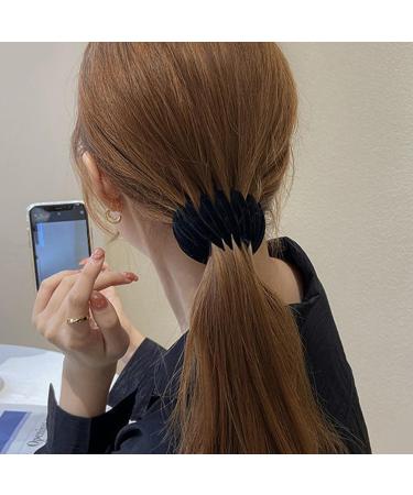 Hair Ring Bun - Sorcery Hair Clamp Avian roosts Styled Clips | Non-Skid Design Mobile roosts Plate Hairpin Expandable Ponytail Holder Hair Ornaments for Ladies Females 5.5 Inches Black - Buy Online on SooperMarket.com