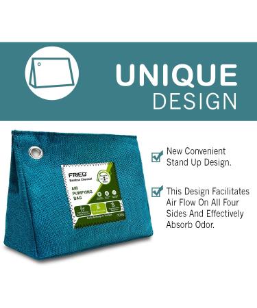 FriEQ 12-Pack Bamboo Charcoal Air Purifying Bags | Odor Absorber for Car, Home, Closet | Lasts 365+ Days | 4x200g 8x50g | Blue-Green - Buy Online on SooperMarket.com
