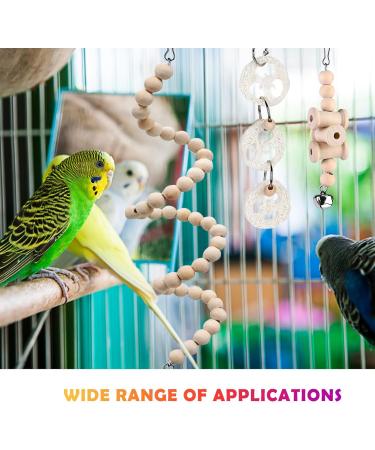 9-Piece Bird Toys Set | Parrot & Budgie Accessories | Cage Rocking Toys & Wooden Platforms for Finches & Lovebirds - Buy Online on SooperMarket.com