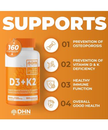 New Max Strength Vegan D3 + K2 | Bonus Size 160 Capsules | Immune Bone & Heart Health Supplement | Essential Vitamins for the Maintenance of Good Health | Canadian Made Quality Assured - Buy Online on SooperMarket.com