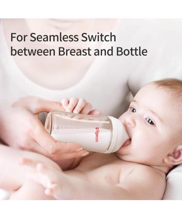 Pigeon Silicone Nipple (SS) 3 Counts | Latch-On Line, Natural Feel | 0+ Months | 3rd Generation - Buy Online on SooperMarket.com