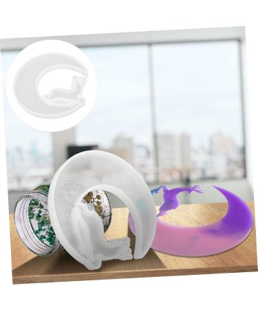 STOBOK Silicone Mold Tool Tray Jewelry Tray Resin Casting Molds Silica Moon Shaped Mold Supplies Self Made White 13.5X12CM - Buy Online on SooperMarket.com