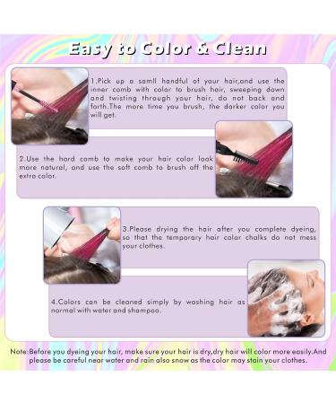 5PCS Temporary Bright Hair Chalk Dye Set - Washable Hair Colour for Kids, Men, and Women. Perfect for Halloween, Birthdays, and DIY Hair Makeup - Buy Online on SooperMarket.com
