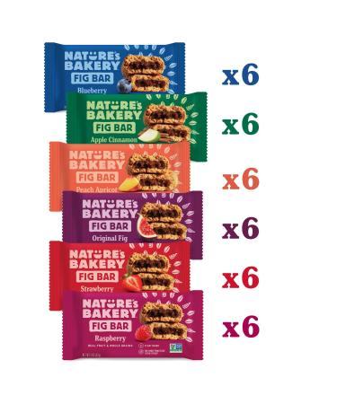 Nature's Bakery Whole Wheat Fig Bars Variety Pack - Real Fruit, Vegan, Non-GMO Snack Bars - 36 Twin Packs - New 6 Count Pack - Buy Online on SooperMarket.com