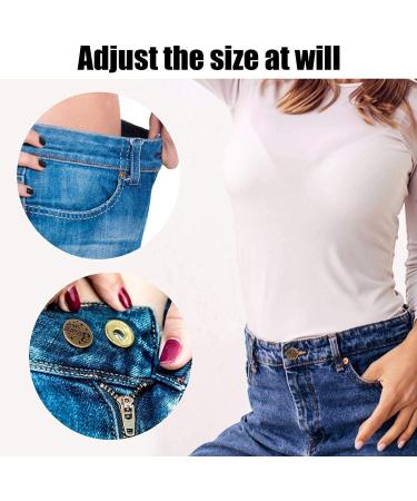 6PCS Perfect Fit Instant Button  Instant Buttons  Jean Replacement Buttons Removable Button No Sew Buttons to Extend or Reduce an Inch to Any Pants Waist in Seconds! 6PCS 6pcs-g - Buy Online on SooperMarket.com
