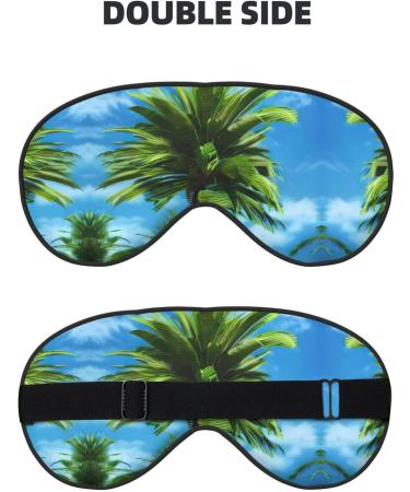 Buy SSIMOO Summer Palm Tree Sleep Mask - Adjustable Breathable Fashionable Eye Mask for Comfortable Sleep | International Shipping Available - Buy Online on SooperMarket.com
