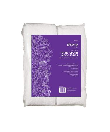 Diane Terry Cloth Neck Strips  Fast Drying Towel for Neck Use at Barber Shop  Salon  Spa  Extra Durable  Absorbent  White  36 Count (Pack of 1)  D8320