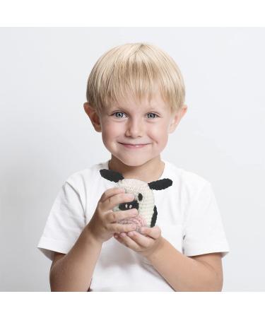 LEISURE ARTS Pudgies Animals Crochet Kit - Cow | Complete DIY Amigurumi Crochet Kit for All Ages - Buy Online on SooperMarket.com