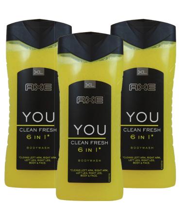 AXE 6IN1 Clean Fresh You Body Wash for Men 13.5 fl oz 3-Pack