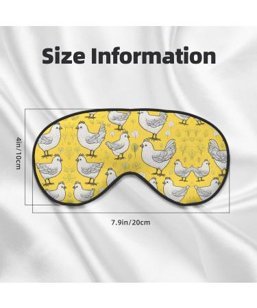 Yellow Chicken Soft Sleep Eye Mask | Breathable Eye Patch for Women | Ideal for Travel & Relaxation - Buy Online on SooperMarket.com