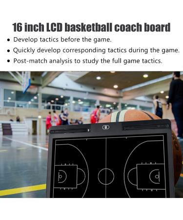 Pure Vie Electronic Basketball Coaching Board - LCD Tactical Clipboard Writing Tablet Blackboard with Stylus Pen | 16inch | Basketball Gift & Daily Training Assistant - Buy Online on SooperMarket.com