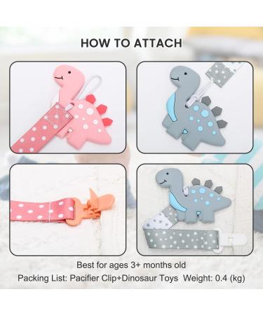 Buy BPA-Free Dinosaur Teething Ring for Babies | Silicone Toy for 3+ Months | Tough Baby Soothing Aid - Buy Online on SooperMarket.com