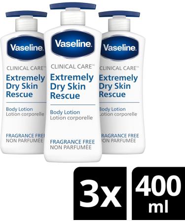Vaseline Clinical Care Body Lotion deep moisturizer for dry skin Extremely Dry Skin Rescue 100% improvement of skin moisture 400 ml 3 count - Buy Online on SooperMarket.com