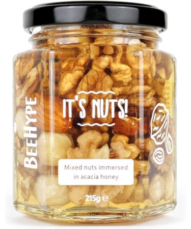 BeeHype - It's Nuts! Mixed Nuts in Pure Raw Acacia Honey with Natural Enzymes Vitamins Minerals Antioxidants and 14g of Protein Per Jar 6 x 215g It's Nuts! Pack of 6 - Buy Online on SooperMarket.com