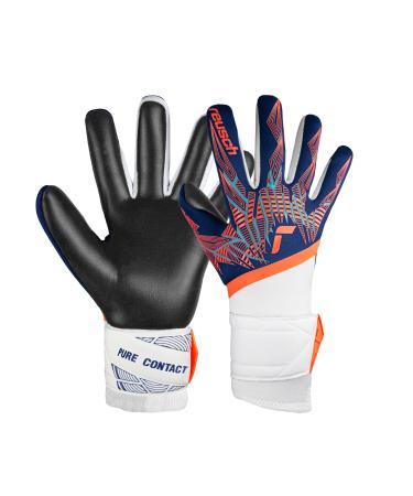 Reusch Unisex Youth Pure Contact Gold Junior Goalkeeper Gloves 7 blue-orange-black