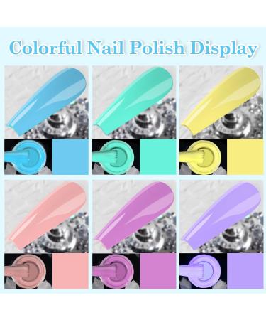 LKE Gel Nail Polish Kit with 72W UV Lamp | 6 Macaron Colors + Top & Base Coat | Manicure DIY Gifts for Women - Buy Online on SooperMarket.com