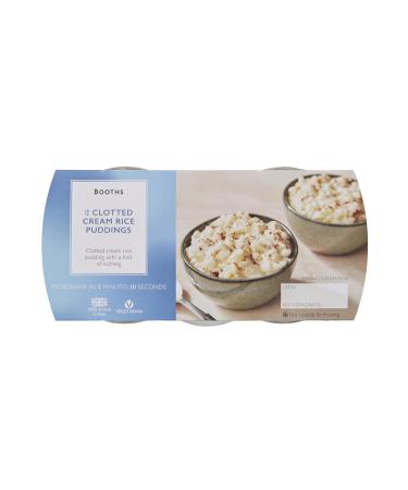Booths Clotted Cream Rice Pudding 2 x 125g