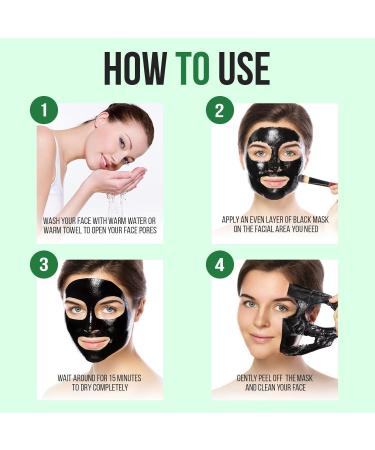 Black Head Remover Charcoal Peel Off Mask - Deep Cleansing Pore & Acne Treatment for All Skin Types - Buy Online on SooperMarket.com