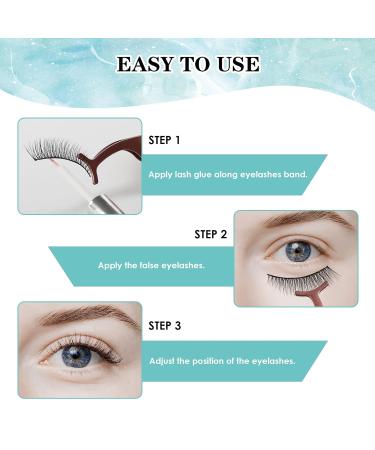 Sisily 3D Artificial Eyelashes with Glue - 10 Pairs Reusable Handmade Multipack | Course Black C-10 - Buy Online on SooperMarket.com