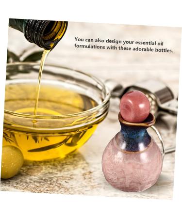 Amosfun 1 Set Aromatherapy Bottle Vinegar Dispenser Essential Oils Diffuser Fragrance Liquid Bottle Condiment Containers Ceramic Oil Dispenser Cruets Dispenser Ceramics Sake Bottle Spa 9.5X5.5cm Pink - Buy Online on SooperMarket.com