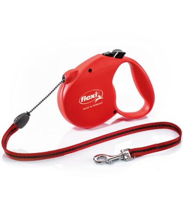 Flexi Basic Standard Cord Red Medium 5m Retractable Dog Leash/Lead for dogs up to 20kgs/44lbs Red Medium (5m)