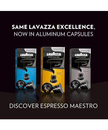 Lavazza Espresso Maestro DEK Medium Roast Coffee Capsules Compatible with Nespresso Original Machines Round and well-balanced espresso notes of dried fruit light chocolate aftertaste (100 pack) Decaf 10 count (Pack of 10) - Buy Online on SooperMarket.com