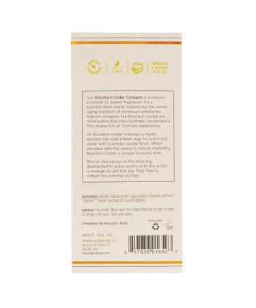 Barrel and Oak - Natural Fragrance Cologne Cologne for Men Eau de Cologne Essential Oil-Based Scent Cedarwood & Bourbon Aroma Subtle Earthy Fragrance Paraben Free Vegan (Bourbon Cedar 2.7 oz) Bourbon Cedar 2.7 Fl Oz (Pack of 1) - Buy Online on SooperMarket.com
