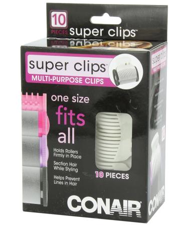 Conair Hot Roller Super Clips White - Set of 10 - Buy Online on SooperMarket.com