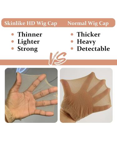 BEEOS SKINLIKE Real HD Wig Cap for Women - 24 Pack Ultra-thin Invisible Breathable Sheer Lace Front Stocking Caps - Buy Online on SooperMarket.com