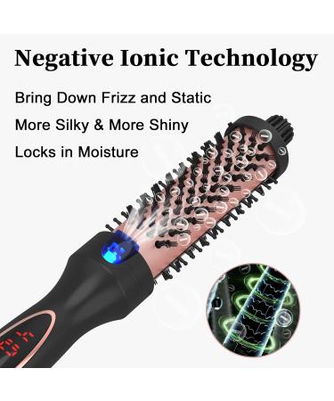 Upgrade 1.25-Inch Thermal Brush for Loose Curls | 9 Heat Settings | Tourmaline Ionic Curling Iron | Dual Voltage for Travel - Buy Online on SooperMarket.com