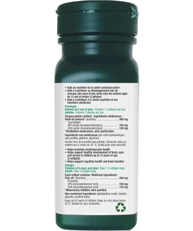 Adrien Gagnon - Mini Omega-3 Fish Oil - 300mg EPA DHA - 100 Softgels - Buy Online on SooperMarket.com