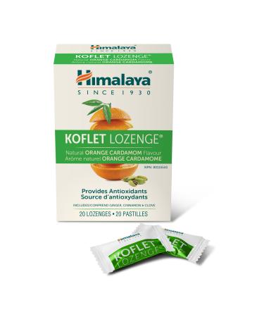 Himalaya Koflet Lozenges Orange Cardamom Flavor Provides Antioxidants Includes Ginger Cinnamon & Clove 20 Lozenges