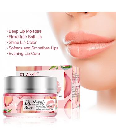 Peach Lip Care Set: Lip Scrub, Lip Sleeping Mask, Lip Treatment - Moisturizing, Repairing, Overnight Lip Balm for Chapped Skin - Buy Online on SooperMarket.com