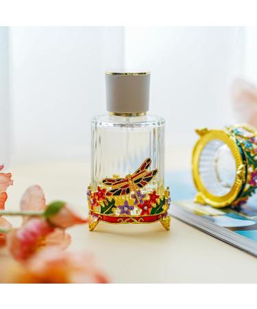 YU FENG 18ml Dragonfly Decorative Glass Spray Perfume Bottle Clear Empty Fine Mist Glass Travel Bottle Retro Refillable Atomizer Containers Decor N5 - Buy Online on SooperMarket.com