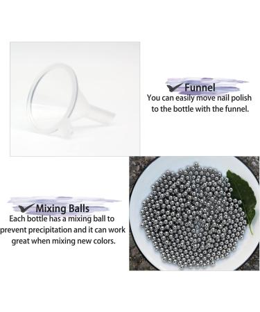 Agidea 15ML Empty Gel Nail Polish Bottles - 6 Pack Matte White Opaque Round Glass Bottles with Mixing Balls & Funnels | Refillable UV Safe Fingernail Polish Containers - Buy Online on SooperMarket.com