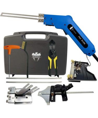 KS EAGLE Hand Held Electric Foam Hot Cutter Knife Grooving Carving Knife Sculpture Styrofoam Sponge Cutting with Blades & Accessories (with Small and Big Slotting Board) 150WB